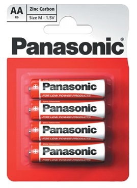 Panasonic"ZinkCarbon"AABlister*4,ManganeseDioxide,R6REL/4BPR