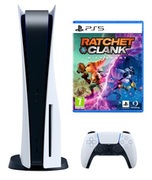 GameConsoleSonyPlayStation5+Ratchet&Clank:RiftApart,825GB,White,1xGamepad(Dualsense)