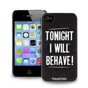 HappynessCover"TonightIwillbehave"foriPhone4/4s,blackwithwhitetext