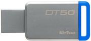 ФлешкаKingstonDataTraveler50,64GB,USB3.1,Silver/Blue