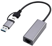GembirdA-USB3AC-LAN-01,USB3.1+type-CGigabitnetworkadapter,ChipsetRTL8153,spacegrey