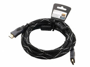 CableHDMI-2m-BracktonProfessionalK-HDE-BKR-0200.BS,2m,HighSpeedHDMIВ®CablewithEthernet,male-male,upto2160p2Kx4K,3Dcapable,with24kgoldplatedcontacts,tripleshielded,2ferrites,dustcaps,black/silvernylonsleeve