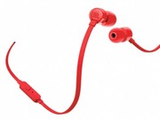 JBLT110/In-earheadphoneswithmicrophone,Dynamicdriver9mm,Frequencyresponse20Hz-20kHz,1-buttonremotewithmicrophone,JBLPureBasssound,Tangle-freeflatcable,3.5mmjack,Red