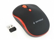 GembirdMUSW-4B-03-R,WirelessOpticalMouse,2.4GHz,4-button,800/1200/1600dpi,NanoReciver,USB,Black/Red