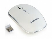 GembirdMUSW-4B-01-W,WirelessOpticalMouse,2.4GHz,4-button,800/1200/1600dpi,NanoReciver,USB,White