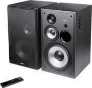 EdifierR2850DB(Bluetooth)Black,2.0/RMS150W(2x68W),QualcommaptX,Three-amping,Hi-Fi,Audioin:BluetoothV5.1,twodigital(Optical,Coaxial)&twoanalog(RCA),remotecontrol,wooden,(6.5"+4"+3/4")