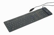 GembirdKB-109F-B,Flexiblekeyboard,USB,OTGadapter,blackcolor,USlayout