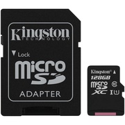 Kingston128GBmicroSDXCClass10UHS-IwithSDadapter,133x,Upto:20Mb/s