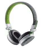 HeadphonesTrustURFyberGrey/Green,Miconcable,4pin1*jack3.5mm,foldable