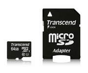 64GBMicroSDHC(Class10),SDadapter,UHS-I,300X,Transcend"TS64GUSDU1"Premium(R/W:90/25MB/s)