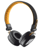 HeadphonesTrustURFyberBlack/Orange,Miconcable,4pin1*jack3.5mm,foldable