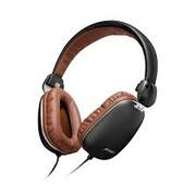 HeadphoneF&DH410M(20-20kHz,125dB,32ohm,1.35m),Steelframedesign,Flatcord,Microphone,LeatherPadding,Black
