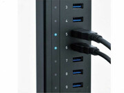 USB3.0Hub16-portCenturyCHM-U3P16Black,(+PowerAdapter12V,6.5A)