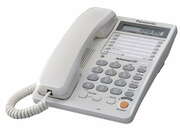 ТелефонPanasonicKX-TS2365UAW,White,LCD,Sp-Phone