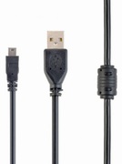CableUSB,A-plugMINI5PM,1.8m,USB2.0Premiumqualitywithferritecore,CablexpertCCF-USB2-AM5P-6