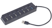 USB2.0Hub7-portwithswitches,GembirdUHB-U3P1U2P6P-01,Black