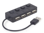 USB2.0Hub4-portwithswitches,GembirdUHB-U2P4-05,Black