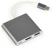 AdapterUSB-Cto3-in-1-GembirdA-CM-HDMIF-02-SG,USB-Cto3-in-1charging+HDMI(4K@30Hz)+USB3adapter