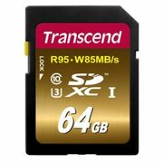.64GBSDXCCard(Class10)UHS-I,U3,Transcend"TS64GSDU3X"Ultimate(R/W:90/85MB/s)
