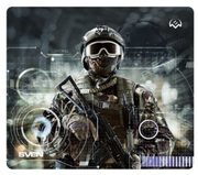 GamingMousePadSVENMP-G01SSoldier,230x200x2mm,Fabricsurface,Rubberizedbase,Picture