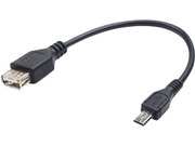 AdapterMicroB-USB2.0-GembirdA-OTG-AFBM-03,USBOTGAFtoMicroBMcable,0.15m,Black