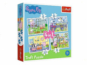 TreflPuzzles-4in1(12,15,20,24)-Holidayreccolection/PeppaPig