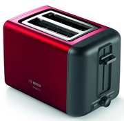 ToasterBoschTAT3P424,970W,2slicesoftoast,variablebrowningcontrol,crumbtray,cancelbutton,cooltouch,defrost,reheat,red
