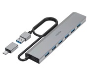 Hama200137USBHub,7Ports,USB3.2Gen1,5Gbit/s,incl.USB-CAdapterandPSU