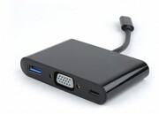 Adapter3-in-1Type-CtoVGA/USB3.0/Type-Csockets,cable0.15m,CablexpertA-CM-VGA3in1-01