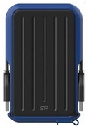 2.5"ExternalHDD5.0TB(USB3.2)SiliconPowerArmorA66,Black/Blue,Rubber+Plastic,Military-GradeProtectionMIL-STD810G,IPX4waterproof,Advancedinternalsuspensionsystemkeepstheharddrivesafefromdropsandbumps