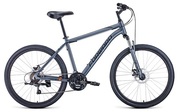 ВелосипедFORWARDHARDI262.0disc(26"21ск.рост17")2020-2021,серыйматовый/черный