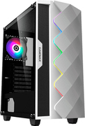 CaseATXGAMEMAXBlackDiamond,1x120mm,ARGB(LEDfan,LEDstrip),RainbowHUB,TG,USB3.0,White