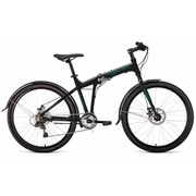 ВелосипедFORWARDTRACER262.0disc(26"7ск.рост19"скл.)2020-2021,черный/бирюзовый