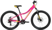 ВелосипедFORWARDJADE242.0disc(24"7ск.рост12")2020-2021,бирюзовый/розовый