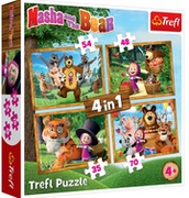Trefl-Puzzle4in1Mashaintheforest