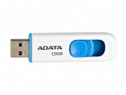ФлешкаADATAC008,8GB,USB2.0,White-Blue,Plastic