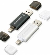 64GBUSB3.1TranscendJetDiveGo300,Sliver,USBflashdrivewithLightningOTG(On-The-Go),Lightning:upto20MB/s/USB3.1Gen1:upto130MB/s,AppleMFiCertifiedLightning,supportJetDriveGoApp,One-touchbackup,Plastic