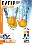 ColorWayHighGlossyPhotoPaperA4,210g,50pcs(PG210050A4)