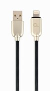 CableUSB2.0/8-pin(Lightning)-2m-CablexpertCC-USB2R-AMLM-2M,Premiumrubber8-pincharginganddatacable,2m,black