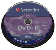 VerbatimVD1610B+DVD+R4,7GB16XCAKE*10BLISTERBOX