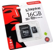 16GBmicroSDClass10A1UHS-IKingstonCanvasSelectPlus,600x,Upto:100MB/s