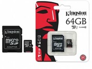64GBmicroSDClass10A1UHS-I+SDadapterKingstonCanvasSelectPlus,600x,Upto:100MB/s