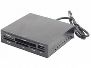 CardReaderAll-in-1GembirdFDI2-ALLIN1-02-B,USB2.0InternalCardReaderAllinOne,SupportsSockets:SD/MMC,T-Flash(microSD),XD,MS,M2,CF,Fitsin3.5"drive,Black