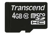 .4GBMicroSDHC(Class10),Transcend"TS4GUSDC10"(R/W:20/11MB/s)