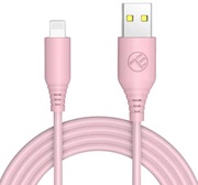 CablesiliconeTellurTLL155399,USBtoLightning,3A,1m,pink