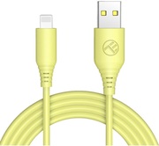 CablesiliconeTellurTLL155397,USBtoLightning,3A,1m,yellow