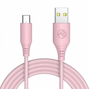 CablesiliconeTellurTLL155402,USBtoType-C,3A,1m,pink