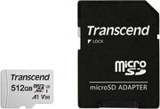 512GBMicroSD(Class10)UHS-I(U3)+SDadapter,Transcend"TS512GUSD300S"(R/W:95/40MB/s)