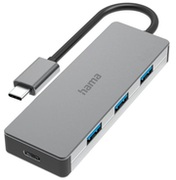 Hama200105USB-CHub,4Ports,USB3.2Gen2,10Gbit/s,alu
