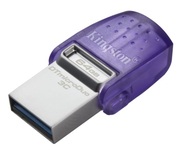 64GBUSB3.2KingstonDataTravelermicroDuo3C,Purple,USB-C+USB-A,Ultra-small(Read200MByte/s,Write50MByte/s)